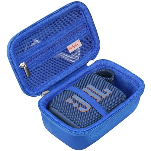 Pochette JBL Go 4 BOVKE bleu étui rigide anti-choc câble