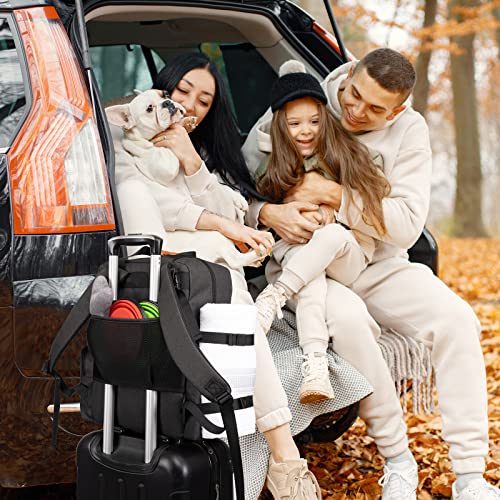 Modoker Hunde-Reisetasche, von Fluggesellschaften zugelassener Rucksack für Haustierzubehör Organizer, Tote Wochenendtasche mit 2 Hundefutter-Aufbewahrungsbehältern, 1 Haustiermatte, Schwarz