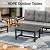 WiNVO HDPE 7 Piece Patio Furniture Set, Outdoor Sectional Sofa with Coffee Table, Side Table and Seat Cusions, Patio Conversation Set for Party, Backyard, Porch, Deck, Poolside, Grey