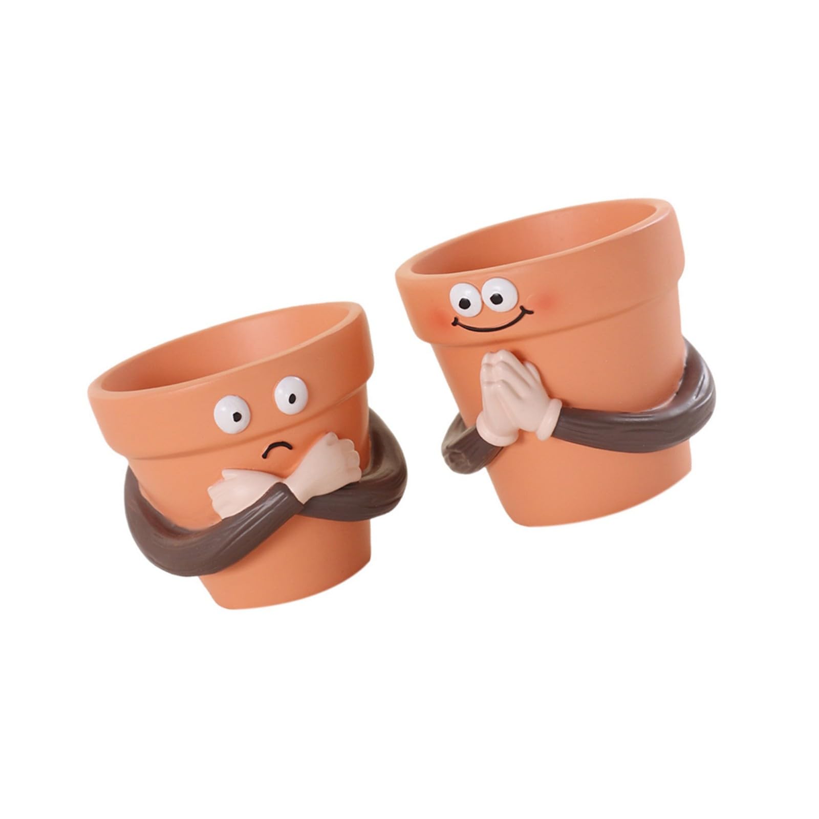 Limtula Unique Arm Folded Prayer Planter with Lovely Expressions Succulents Container for Small Succulents and Decoration Resins Prayer Pose Plant Pots