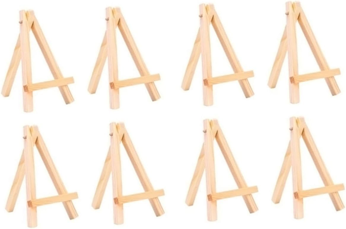Mini Wooden Easel Display Stands for Boys and Girls 8Pcs