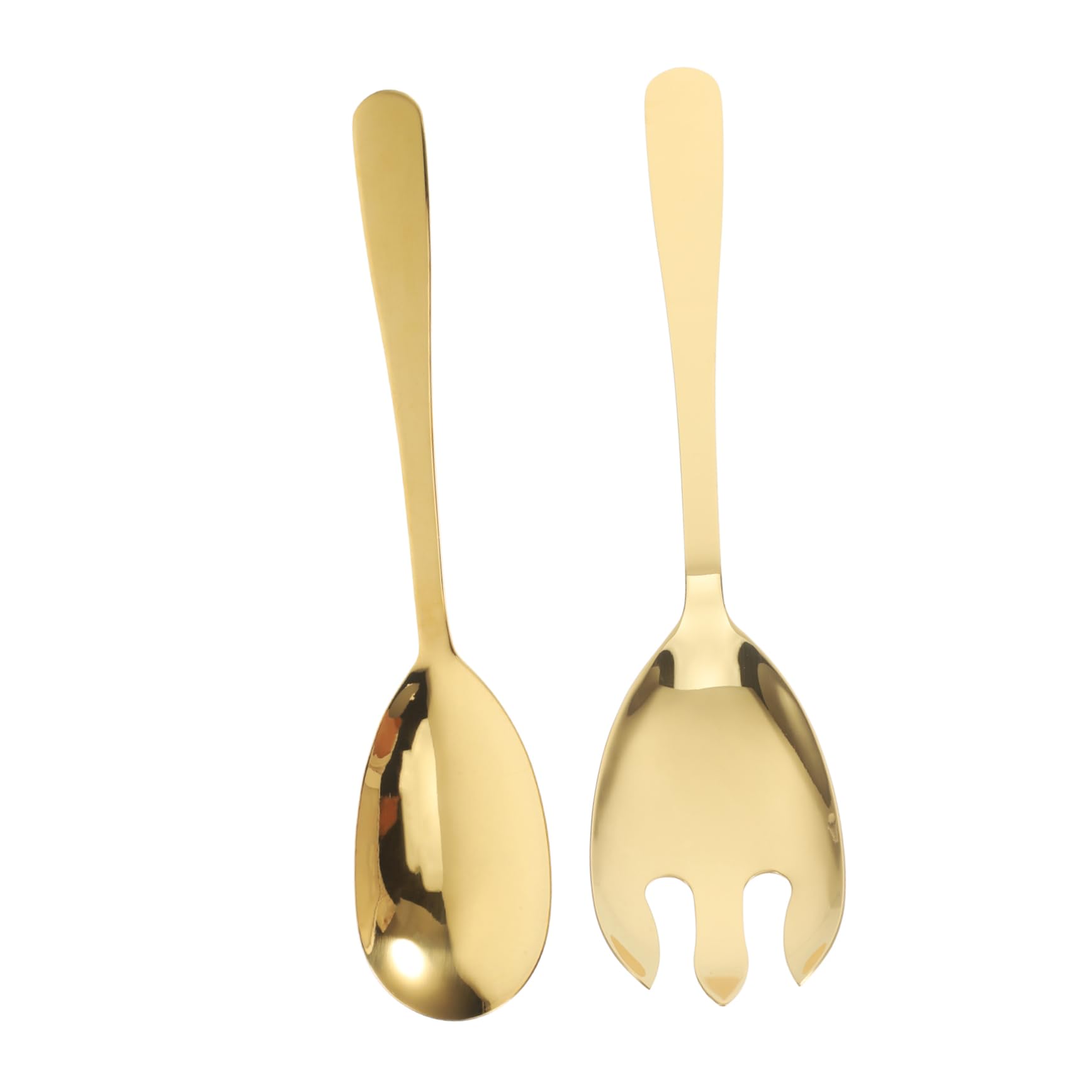 Alipis Stainless Steel Salad Fork Serving Spoon Set 2-piece Salad Server Versatile for Buffet Dining