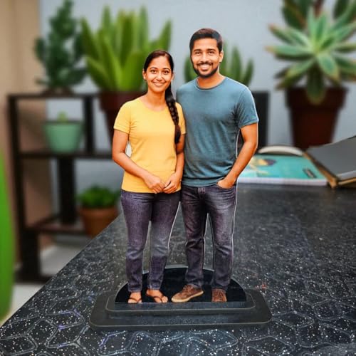 Image of Personalized Wooden Cutout Photo Stand- Customized Picture Display - Unique Gift for Special Occasions (Couple)