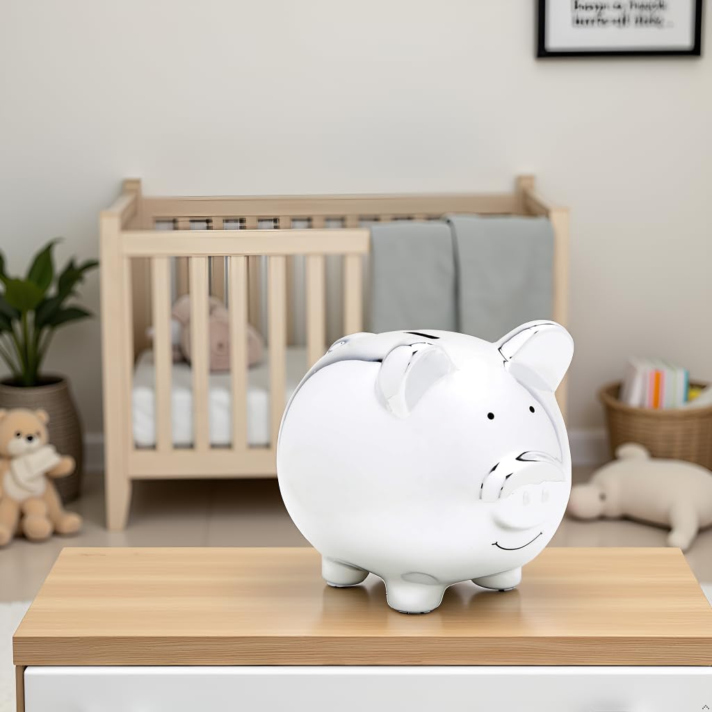 BABY MILO COIN BANK (貯金箱/シルバー) Amazon.com: Kate & Milo Mini Ceramic Piggy Bank, Gender Neutral
