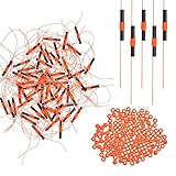 Bobber Stops Plastic Beads 100pcs Fishing Floats Corks String Knots for Fishing Line Leader Freshwater Saltwater Pink Orange Green