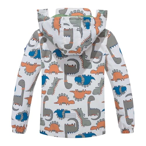 Boys Waterproof Hooded Jacket, Outdoor Windproof Hiking Travel Windbreaker Coat2