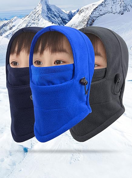 Image of Kids Lightweight and Breathbale Balaclava-Face-Mask - Boys Girls Windproof UV Protector Neck Gaiter Skiing Cycling Scarf