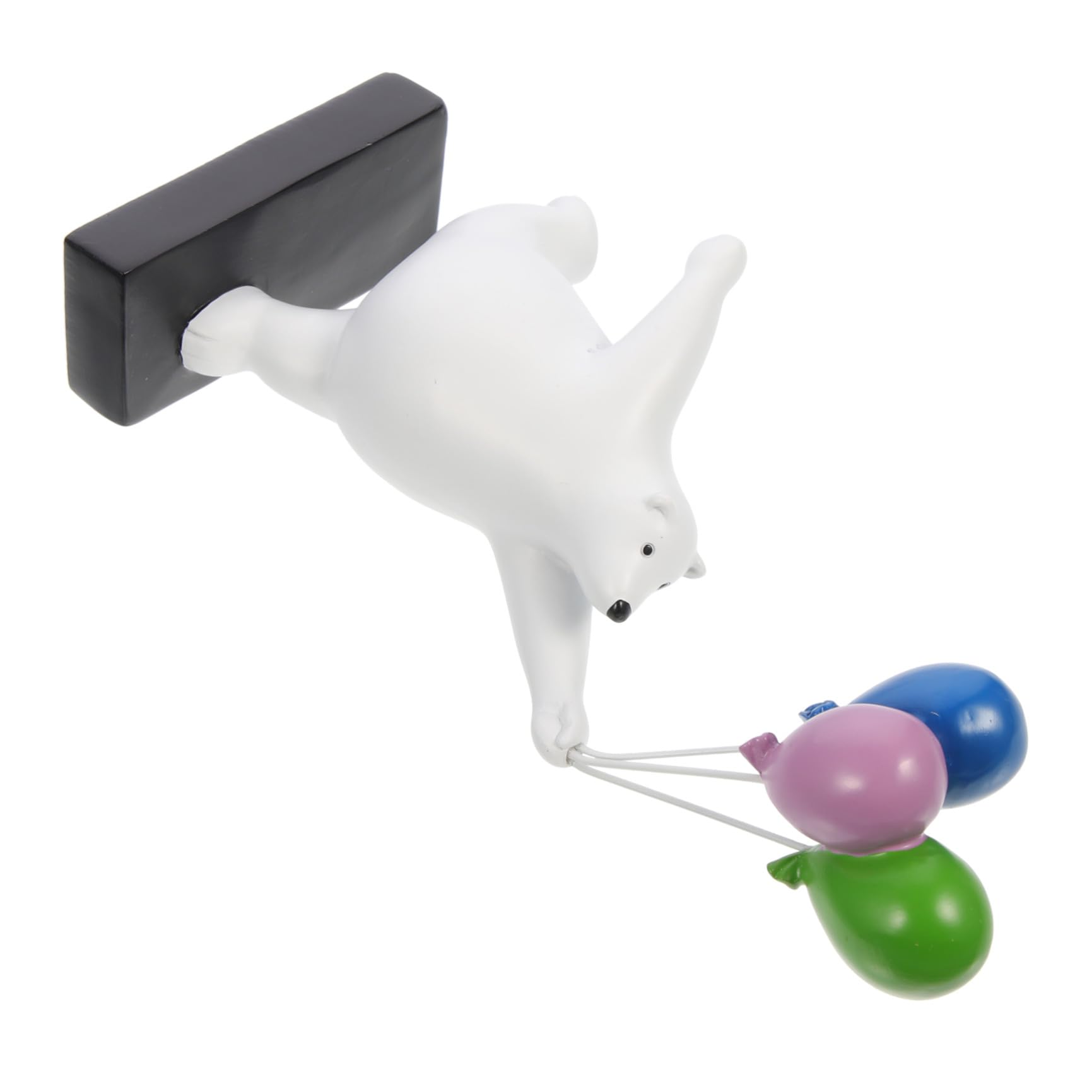 Scultura Design Cartoon Palloncino Orso in Resina Aspetto Vivace per Decorazione da Tavolo per Arredare Camera o Ufficio