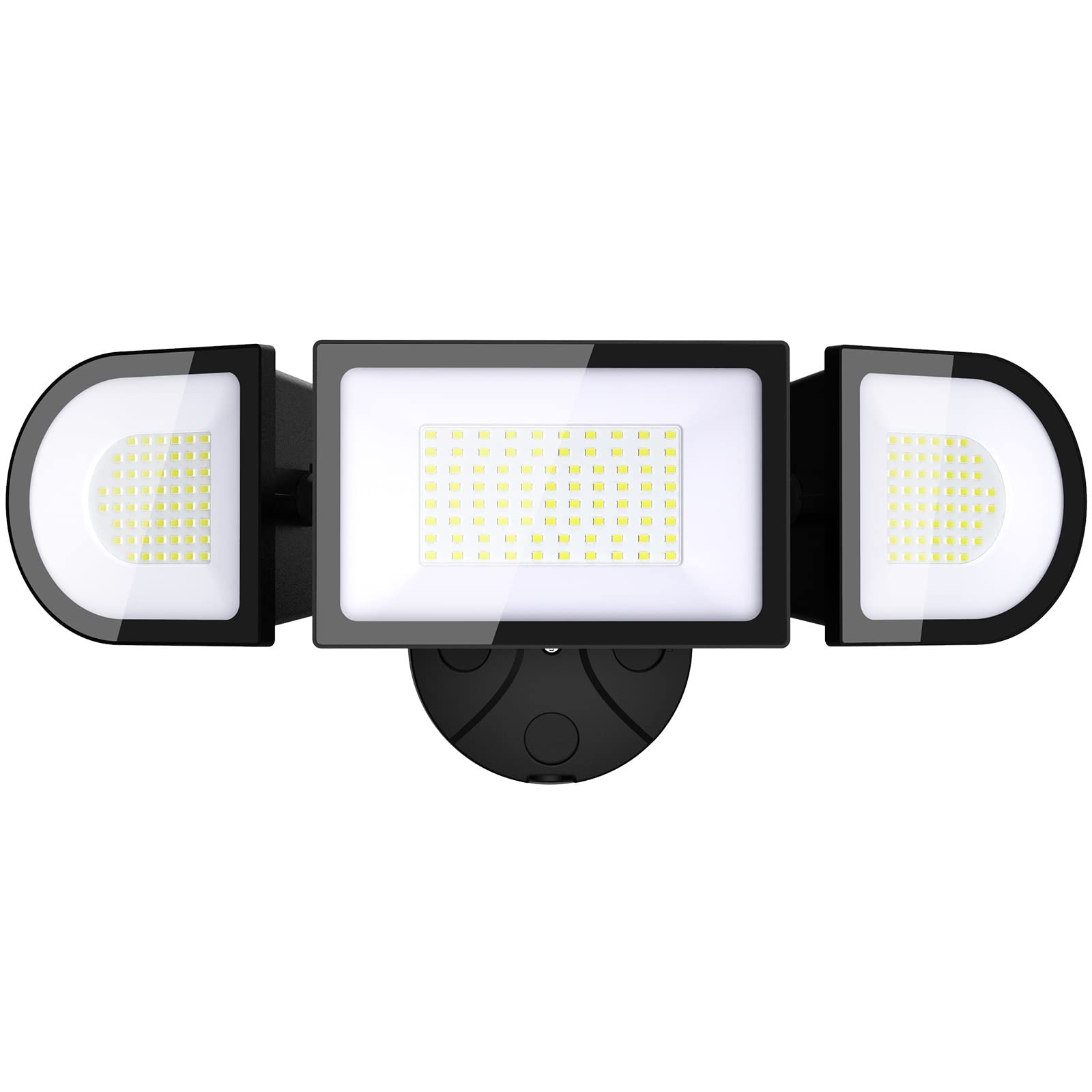 iMaihom 100W Flood Lights Outdoor, 9000LM Ultra Bright LED Flood Light Outdoor, 3 Adjustable Heads Security Lights, IP65 Waterproof Outdoor Flood Light, 6500K Floodlight for Yard Garage Court (Black)