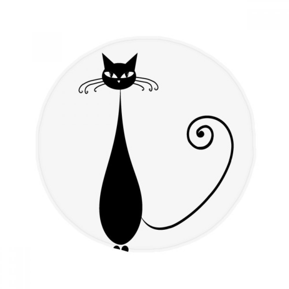 Tapis chat noir antidérapant lavable pour décorer la salle de bain et la cuisine