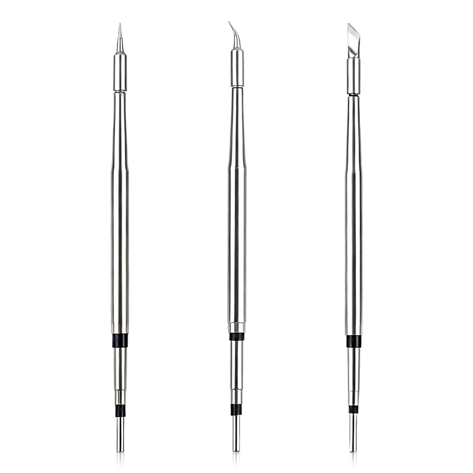 3pcs C210 Soldering Iron Tips, Solder Tip Replacement Accessories for T1 Max C210-K/I/IS Fast Heating Low 12W Power Requirement Compatible Soldering Iron Tips