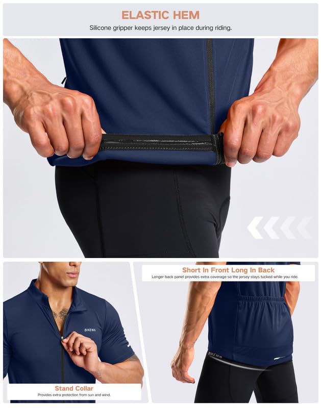 Bikewa Men's Full Zip Cycling Jersey