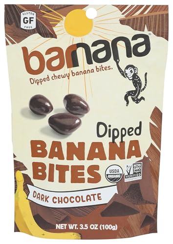 Barnana Dipped Banana Bites, Dark Chocolate, 3.5 Oz