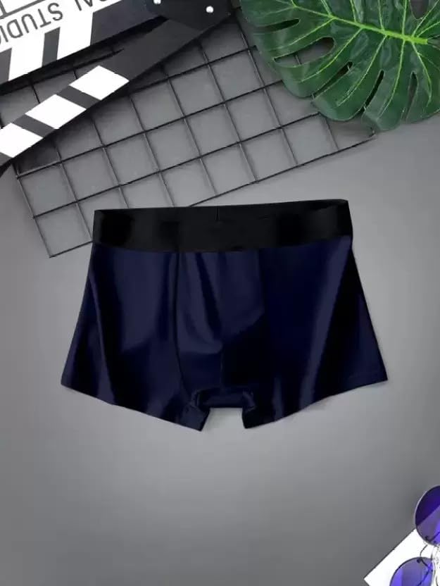 Image of HK47 Men Underwear Pack, Ice Silk Stretchable Breathable Trunks, Regular Fit Men's Brief, Anti Bacterial Quick Dry Innerwear for Men