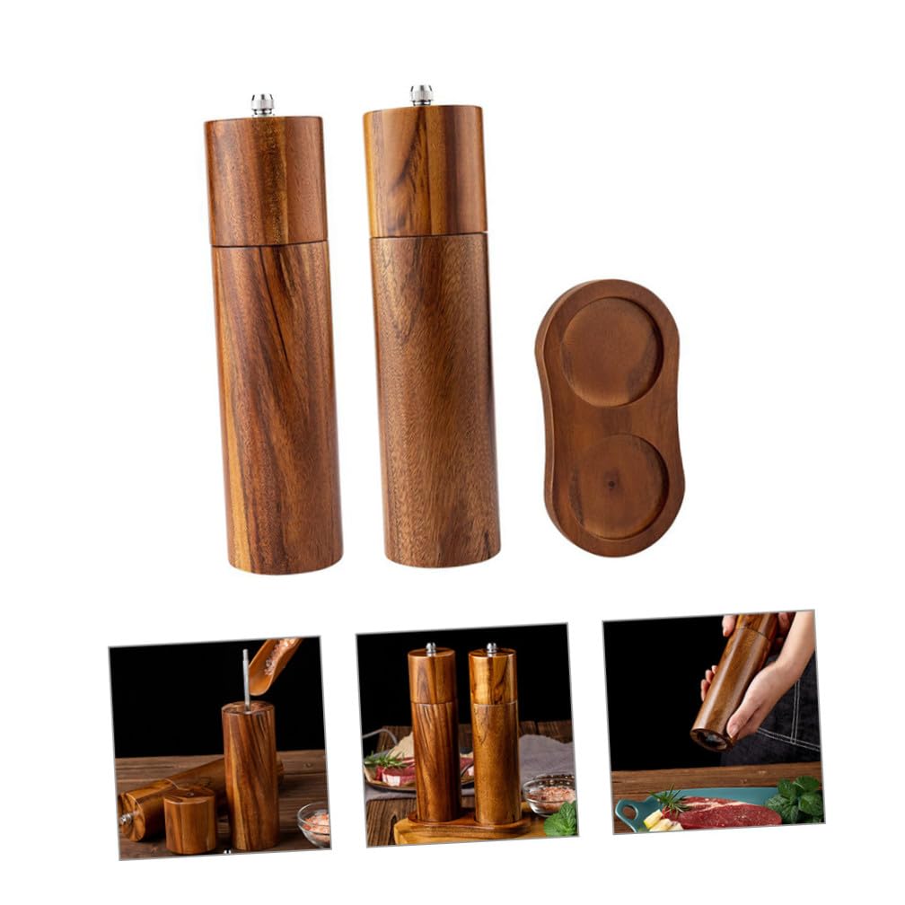 Macina Pepe e Manuale Ricaricabile per Chicchi di Caffè e Pepe con Vassoio Design Semplice e Multifunzionale Gadget da Cucina Utile
