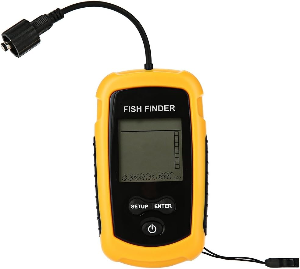 inTell LCD Water-resistant Fish Finder, Ultrasonic Sonar Sensor Echo Sounder