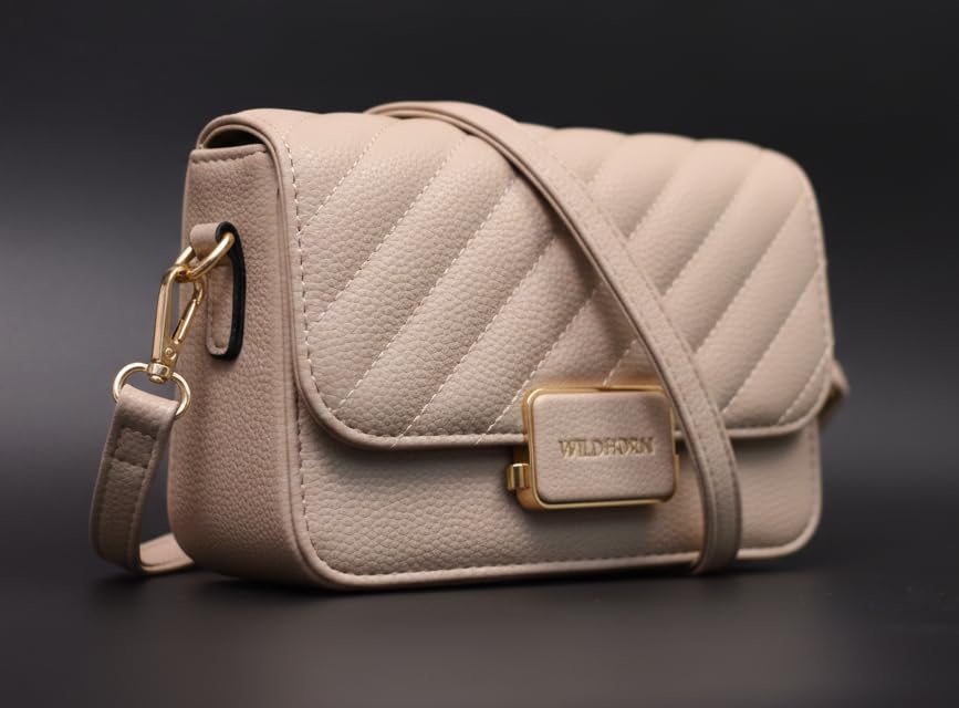 Image of WildHorn Vegan Leather Women's Crossbody Sling Bag | Ladies Quilted Purse Handbag | Gift for Women