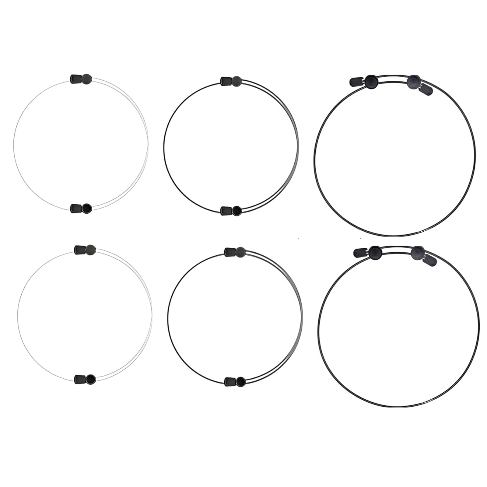 Elastic Band For Clothes, Crop tuck Adjustable Band For Women, Elastic For Pants Waist, Tucking Belt For Shirt, 6-Piece Set In Black White Grey, Office Casual And Active Wear Solution-image-18