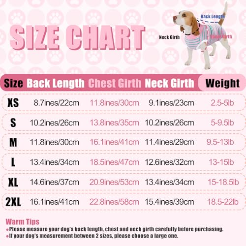 Image of FEimaX Dog Surgery Recovery Suit Female and Male Spay with Pee Hole, Pet Body Suits for Puppy After Spayed, Neuter Surgical Onesie for Small and Medium Dogs Cats, Alternative Bandages E-Collar & Cone