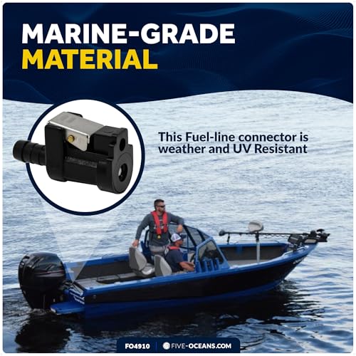 Image of Five Oceans 3 /8 inch Barb Female Fuel Line Connector Compatible with Mercury, Fits All Engine End and Tank End Male Fitting (Pre-1998) - FO4910