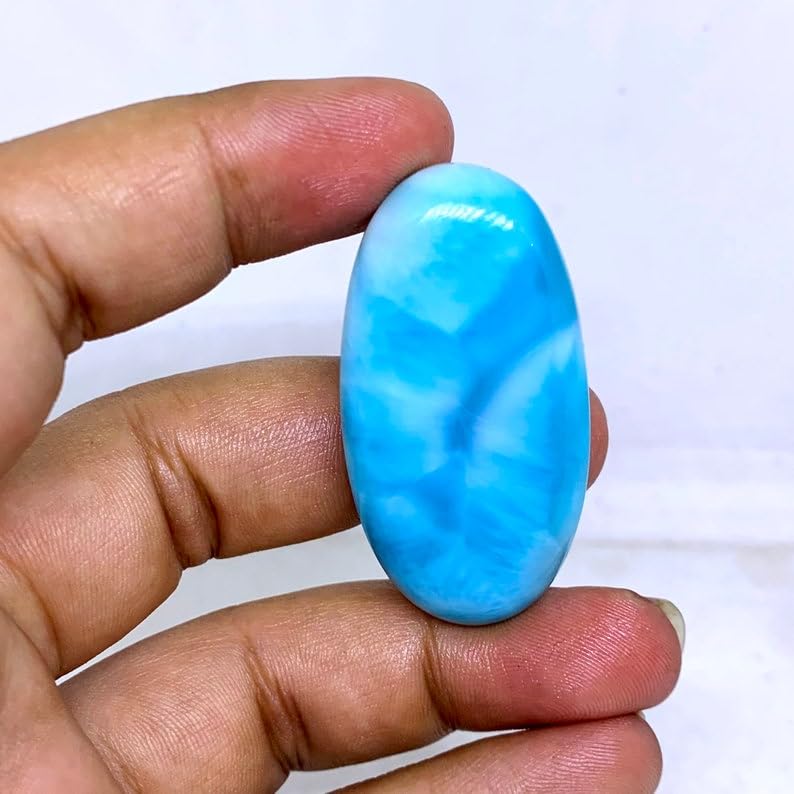 Larimar cabochon naturel à offrir pour passionnés de création de bijoux