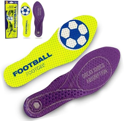 Football Boots Insoles | Breathable Gel Sports Insoles for Men/Wo...