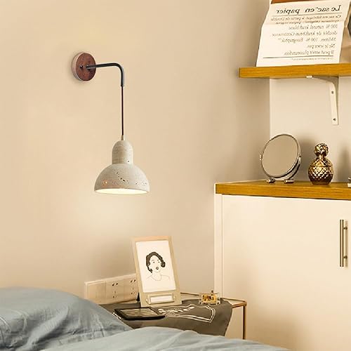 Miniatura 2 de LED Wall Sconce Japanese Wabi Sabi Dome Yellow Travertine Retro Industry Wood Light Fixture Indoor Hardwired Modern Natural Stone Lamp Bedroom