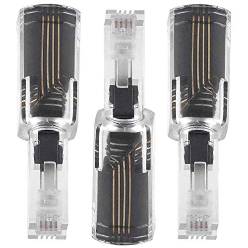 Rotación de 360 grados en desenredador de cable de teléfono negro con sistema antienredos