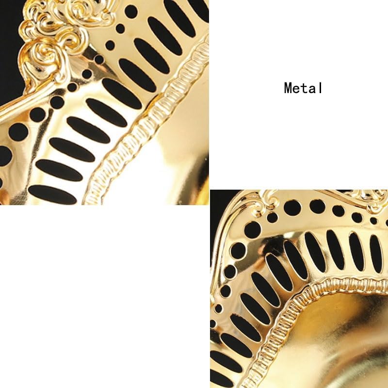 Metal Cake Plate Afternoon Tea Pastry Tray Small Fruit Platter for Snacks in The Living Room at Home