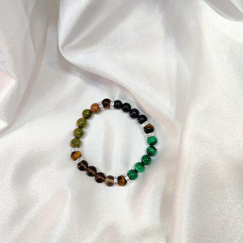 Image of Shubhanjali Crystal Elastic 8mm Stretch Customized Bracelet for Men and Women-(Standard,Multicolor)