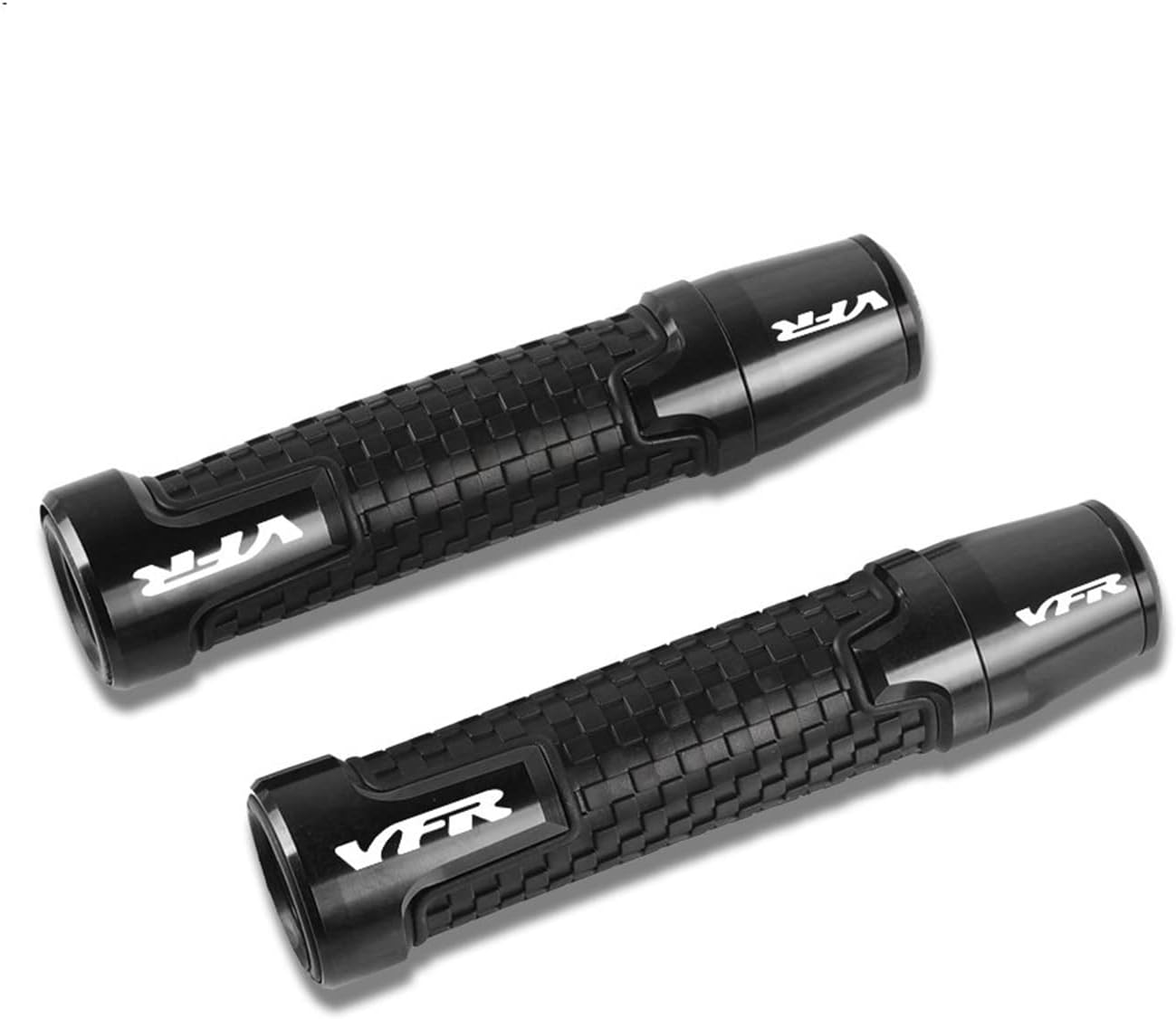 Motorcycle Handlebar Grips for Honda VFR750 VFR800 VFR1200 VFR1200F VFR 750 800 1200 1200F 7/8'' 22mm Motorcycle CNC Handlebar Grip Ends Handle Bar Grips Handlebar Grips (Color : Black)