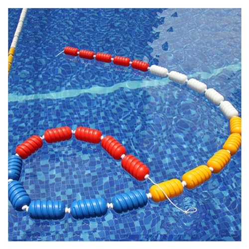JLXJYS Safety Float Line Divider Rope Kits - 1 5 8 10 14 20 25 30 50 M Long, Pool Boundary Rope Lane to Divide Pool with Hooks, Customizable Length (Color : 9cm Diameter, Size : 3m(9.8ft))