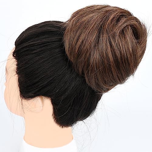 BOBIYA Messy Buns Hair Pieces Hair Scrunchies for Women Synthetic Ponytail Bun Extensions (Copper Brown) - Image 3