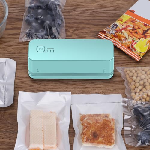 ODSD Mini Heat Sealer, Rechargeable Mini Bag Sealer Heat Sealer with 3 Sealing Gear, Portable Handheld Bag Resealer Machine for Chip Bags Plastic Bags Food Storage (Green) - Thumbnail 6