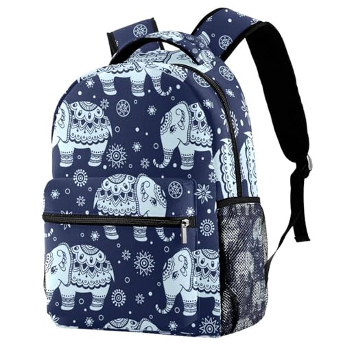 Mochila impermeable estilo mandala con compartimento seguro para libros y laptop
