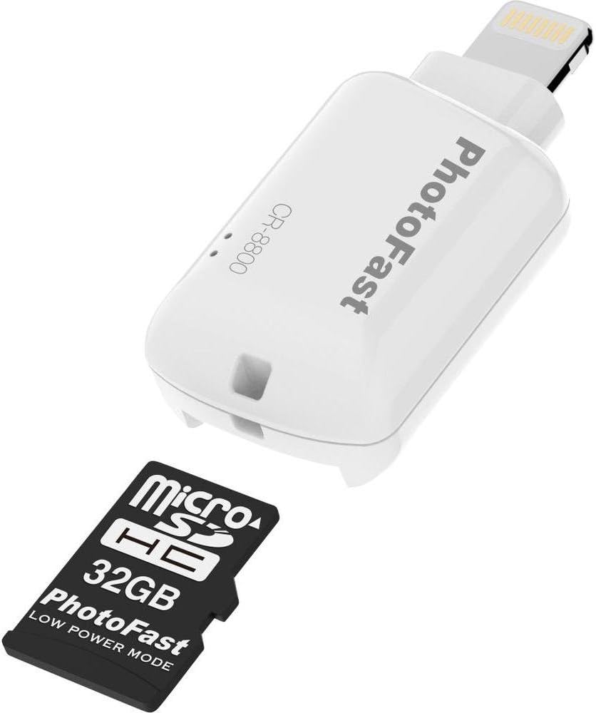 PhotoFast 32 GB Micro SD Card Reader for Apple iPhone/iPad - White