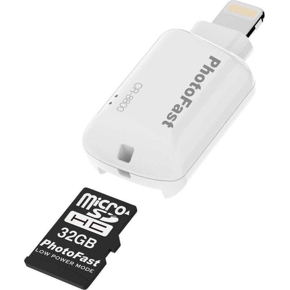PhotoFast 32 GB Micro SD Card Reader for Apple iPhone/iPad - White