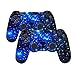 SubClap 2 Packs PS4 Controller Skin, Vinyl Decal Sticker Cover for Sony PlayStation 4 DualShock 4 Wireless Controller (Shinny Blue)