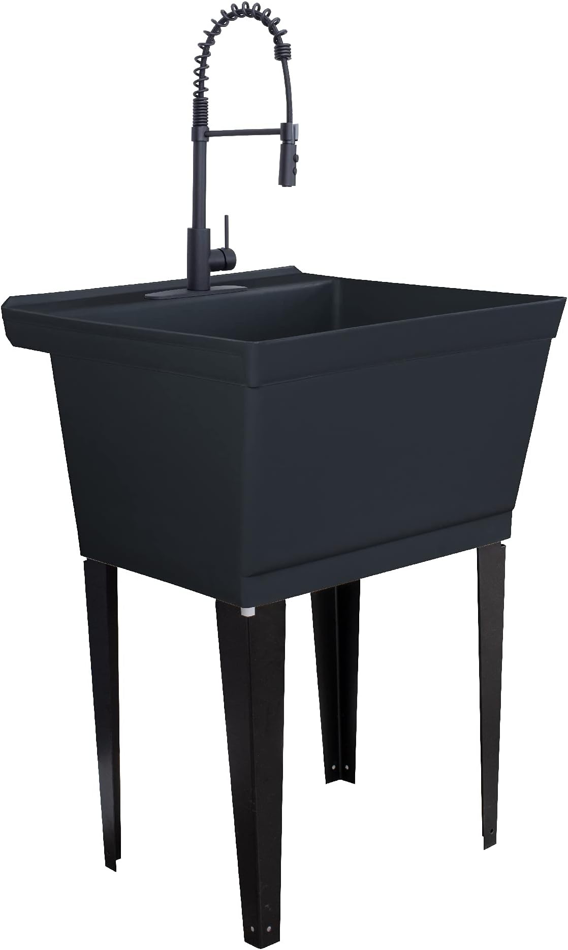 Utility Sink Laundry Tub With High Arc Black Faucet By VETTA JS Jackson
