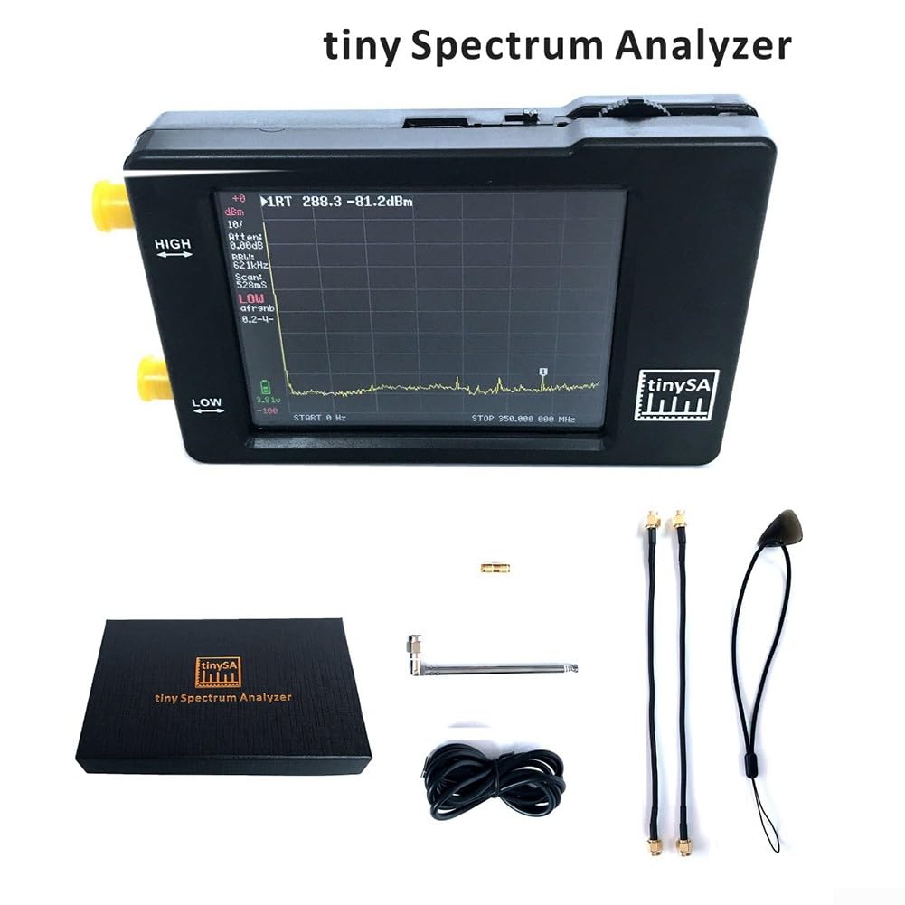 Spectrum Analyzer 100 kHz – 960 MHz Spektrumanalysator 2,8 Display M F/HF/VHF UHF-Eingang Audio-Antenne mit einem SMA-Anschluss