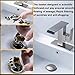 Universal Wash Basin Bounce Drain Filter No Overflow Pop Up Bathroom Sink Drain Plug with Basket Latest Technology Universal Size Sink Drain Stopper 1.38'' Diameter,Kitchen Bathroom(1 Pcs)
