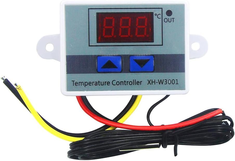 Image of Hexonix XH-W3001 Digital Display Temperature Controller 220V 10A | LED Temperature Controller with Thermostat Control Switch Probe - White