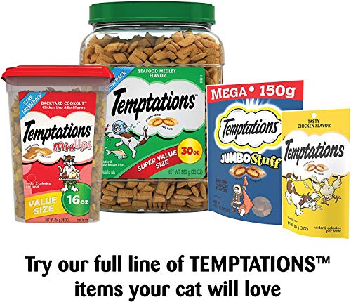 Temptation 3 Flavor Seafood Bundle Classic Crunchy and Soft Cat Treats, 6.3 Ounces Each, Under 2 Calories Per Treat - Image 6