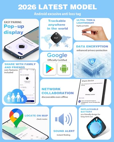 KIUP Air Tags 4-Pack (Android, UWB, 2-Year Battery) — view 3