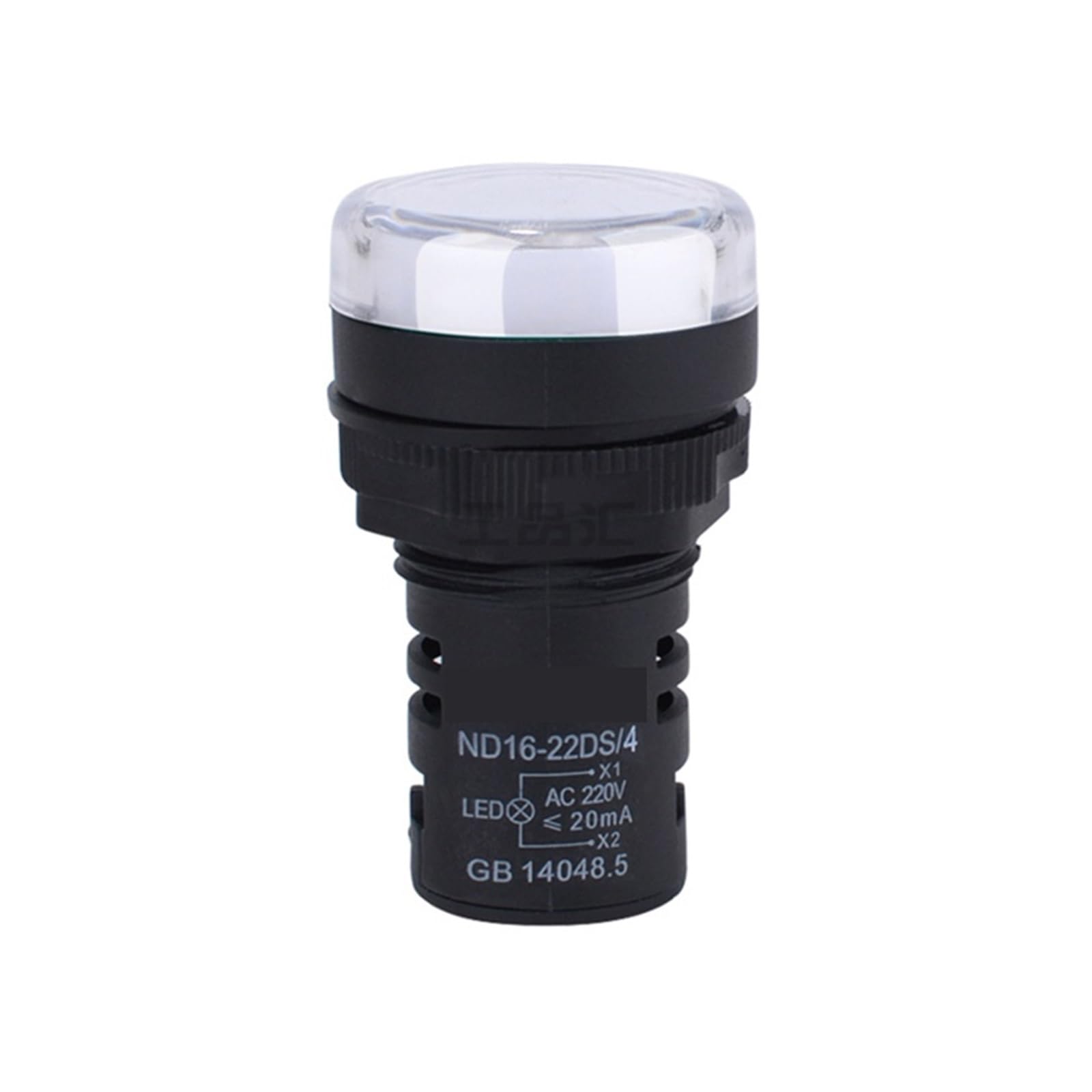 Voyant lumineux ND16 indicateur blanc pour tableau de contrôle 24V - 2