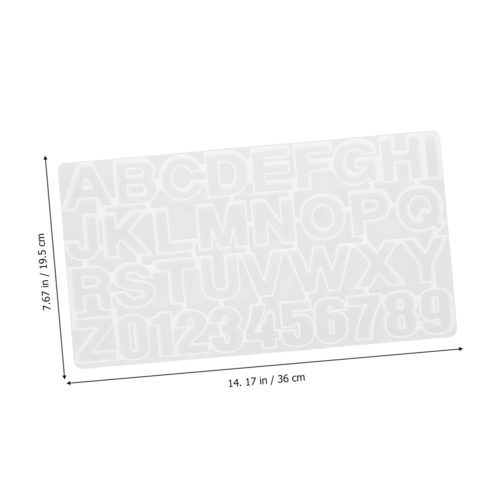NUOBESTY Stampo in Silicone Traslucido Per Lettere e Numeri Kit Di Strumenti Per Resina Epossidica Stampo Fai Da Te Artigianale Facile Da Pulire e Riutilizzare Per Progetti Personalizzati