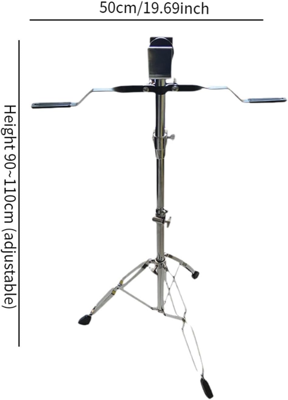 DYNWAVE Bongos Drum Stand Support Stand Lightweight Drum Base Adjustable Height Drum Bracket Double Braced for Players Percussionists