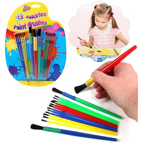 15PCs Kids Paint Brushes Set by HOVUK Cover