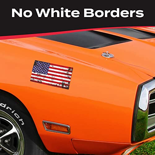 Image of Stickios Distressed American Flag Decal - Made in USA