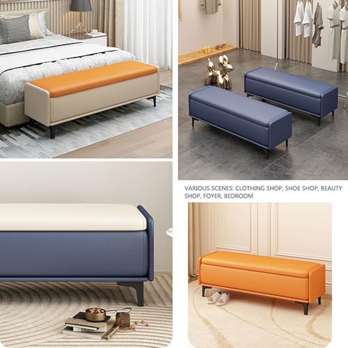 Banc à chaussures avec rangement caché pour couloir et bout de lit